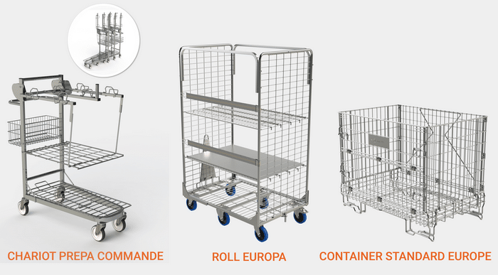 Découvrez notre gamme de Roll et Containers avec des solutions adaptées à la préparation de commande